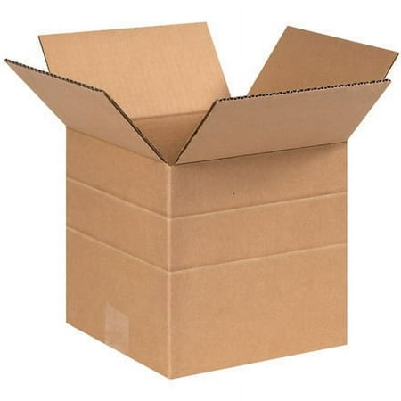 UPC: 0848109044880 | 6 x 6 x 6 Multi-Depth Corrugated Boxes – 25 Per Bundle