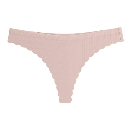 

Pimfylm Thongs For Women Women s No Pinching No Problems Dig-Free Comfort Waist with Lace Smooth and Seamless Brief Bean Paste X-Large