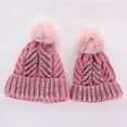 thumbnail image 3 of qolati Adults Kids Winter Beanie Hat with Faux Fur Pompoms Warm Knit Skull Cap Sequin Soft Ski Beanie for Women Men Holiday Outfits, 3 of 7