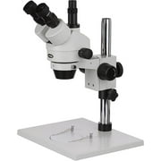 AmScope 7X-45X Trinocular Inspection Microscope with Extra Large Stand New