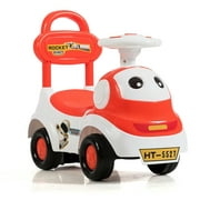 Gymax 3-in-1 Baby Walker Sliding Car Pushing Cart Toddler Ride On Toy w/ Sound Orange