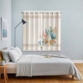 thumbnail image 3 of Summer Coastal Kitchen Curtains Window Panels, Nautical Beach Marine Life Beige Striped Insulated Window Treatment Curtain, Grommet Curtains for Bedroom/Living Room/Bathroom, 2 Piece 52"Wx84"L, 3 of 8