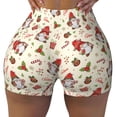 thumbnail image 2 of Picia cute Santa with Gifts Printed Workout Shorts for Women Seamless Scrunch Butt Lifting High Waisted Yoga Gym Booty Running Moisture-wicking Short Pants-Medium, 2 of 9