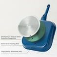 thumbnail image 3 of Koch Systeme CS 9.5 inch Nonstick Grill Pan, Square pot for Even Heating, Dishwasher Safe, Blue, 3 of 8