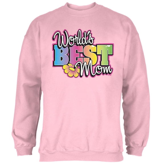 Mother's Day World's Best Mom Mens Sweatshirt Light Pink 3X-LG