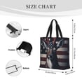 thumbnail image 3 of Picia Vintage American Deer for Tote Bag for Women with Zipper, Gym Tote with Compartments, Laptop Work Tote Nurse Dance Yoga Bag for Sport, Travel, 3 of 7