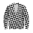 thumbnail image 7 of QHRMKOG Men's Cardigan Sweaters Cute Valentine's Day Heart Cardigan Graphic Relaxed Fit Long Sleeve V Neck Button Up Cardigan Sweater Trendy Ribbed Knit Sweaters Black L, 7 of 7