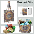 thumbnail image 2 of Geometric Mandala Design Foldable Shopping Bag - Durable Machine Washable Tote with Reinforced Stitching, 2 of 6