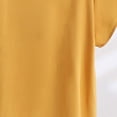 thumbnail image 5 of Womens Solid Color Cap Sleeve Blouses T-Shirt Casual Crew Neck Loose Fit Basic Shirts Tank Tops for Summer Yellow, 5 of 5