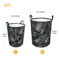 thumbnail image 2 of Laundry Basket, Grim Reaper Tombstones Pattern Laundry Hamper Waterproof Laundry Bag Clothes Hamper Laundry Bin with Handles for Bedroom, Living Room, Kids Room, 2 of 6