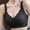 Black, variant on Full Coverage Wireless Bra for Women Plus Size Mesh Stripe Bra No Underwire Soft Supportive Comfort Bralette