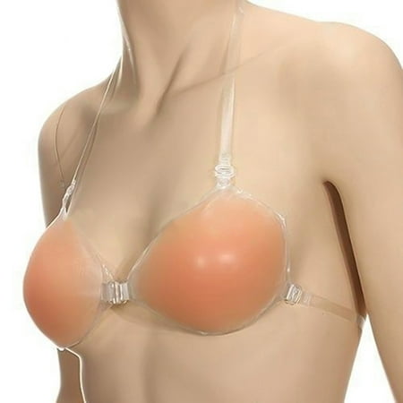 

Cheers US Adhesive Bra Strapless Sticky Invisible Push up Silicone Bra for Backless Dress with Nipple Covers Nude