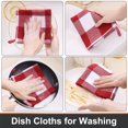 thumbnail image 4 of decorUhome 6-pack 100% Cotton Waffle Weave Kitchen Dish Cloth, 12x12 Inches, Super Soft and Absorbent Dish Towels, Red & White, 4 of 8