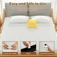 thumbnail image 4 of Canddidliike Machine Washable Electric Bed Warmer with Dual Controller 9 Heat Setting and 9-Hour Auto Off and Overheat Protection, Electric Mattress Pad for Bedroom, Full Size, White, 4 of 11