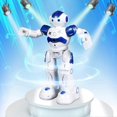 thumbnail image 5 of Robot de juguete RC con detección de gestos, control remoto, ideal para niños de 3 a 8 años, regalo de cumpleaños, color azul., 5 of 5