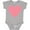 AC-Heather Grey, variant on Inktastic Pink Valentine's Day Heart Boys or Girls Baby Bodysuit