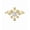 Yellow Gold, variant on Princess Cut Moissanite Geometric Starburst Ring - 14k Rose Gold Plated Silver - Unique Square Cluster Snowflake Statement Ring for Women