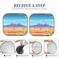 thumbnail image 6 of Daiia Pixel Desert Landscape 2PCS Car Windshield Sun Shade, Foldable Sun Shield for Car Front Window, Auto Sun Blocker Visor Protector Universal for Truck SUV Pickup-Medium, 6 of 7