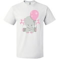 thumbnail image 3 of Inktastic Little Gray Elephant Holding A Pink Balloon T-Shirt, 3 of 5
