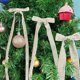 thumbnail image 4 of Cinta de terciopelo navideña para envolver adornos de árbol de Navidad, 1 pulgada de ancho, 10 yardas en total, tejido fino para invitaciones de boda, 4 of 5