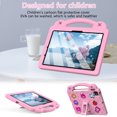 thumbnail image 6 of ELEHOLD Kids Case for iPad Air 11 inch 2024,iPad Pro 11 inch 2024 EVA Foam Cute Cartoon Case with Built-in Kickstand Shockproof Handle Stand Cover,Pink, 6 of 9