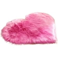 thumbnail image 2 of Heart Shaped Rug Pink 20x16 Inch Fluffy Faux Fur Soft and Cozy Carpet Machine Washable for Bedroom Kitchen Bathroom Living Room, 1.3'x1.6', 2 of 5