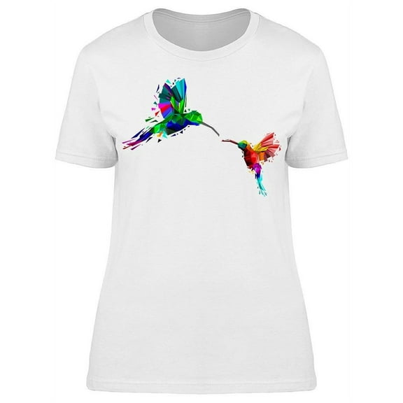 Colorful Couple Hummingbird T-Shirt Women -Image by Shutterstock, Female x-Large