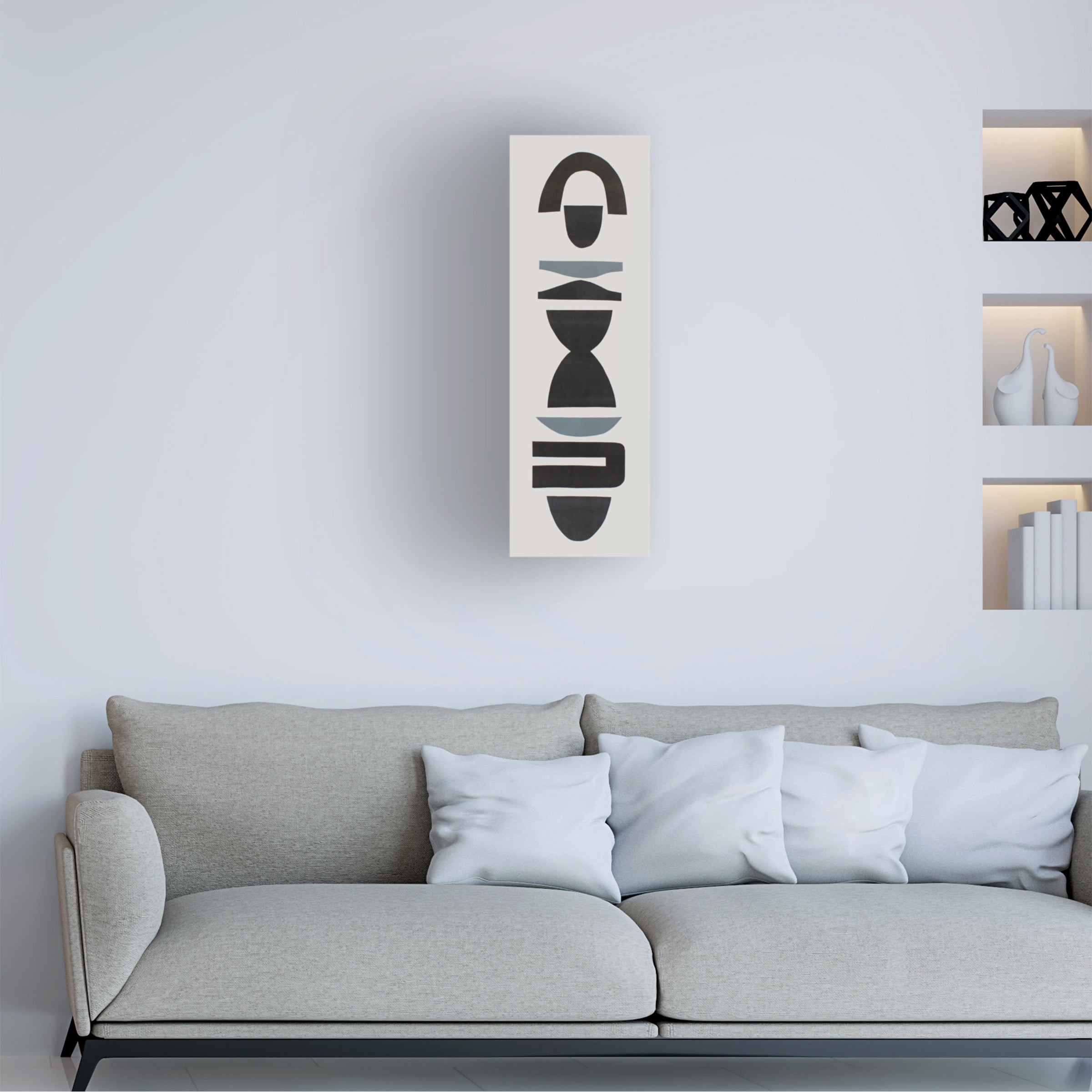 Rob Delamater 'Neutral Totems IV' Canvas Art