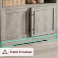 thumbnail image 4 of Studyset 71.6" Tall Kitchen Pantry, Farmhouse Storage Cabinet, Arched Bookshelf with Doors Farmhouse Bookcase 15.83in Depth Display Storage Shelves 71.4in Tall Wooden Display Cabinet Rounded Bookcases, 4 of 7
