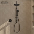 thumbnail image 2 of Boyel Living 10 in Wall Mounted Shower System Bathroom Rainfall Shower Head with Handheld Shower,Explicitly fitted 2-function Luxury Shower Faucet Set in Matte Black, 2 of 11