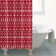 thumbnail image 4 of Red Christmas Pattern Shower Curtain 36"x72" ,Bathroom Decorative Shower Curtains Set with 12 Hooks,Modern Waterproof Washable Shower Curtain, 4 of 6
