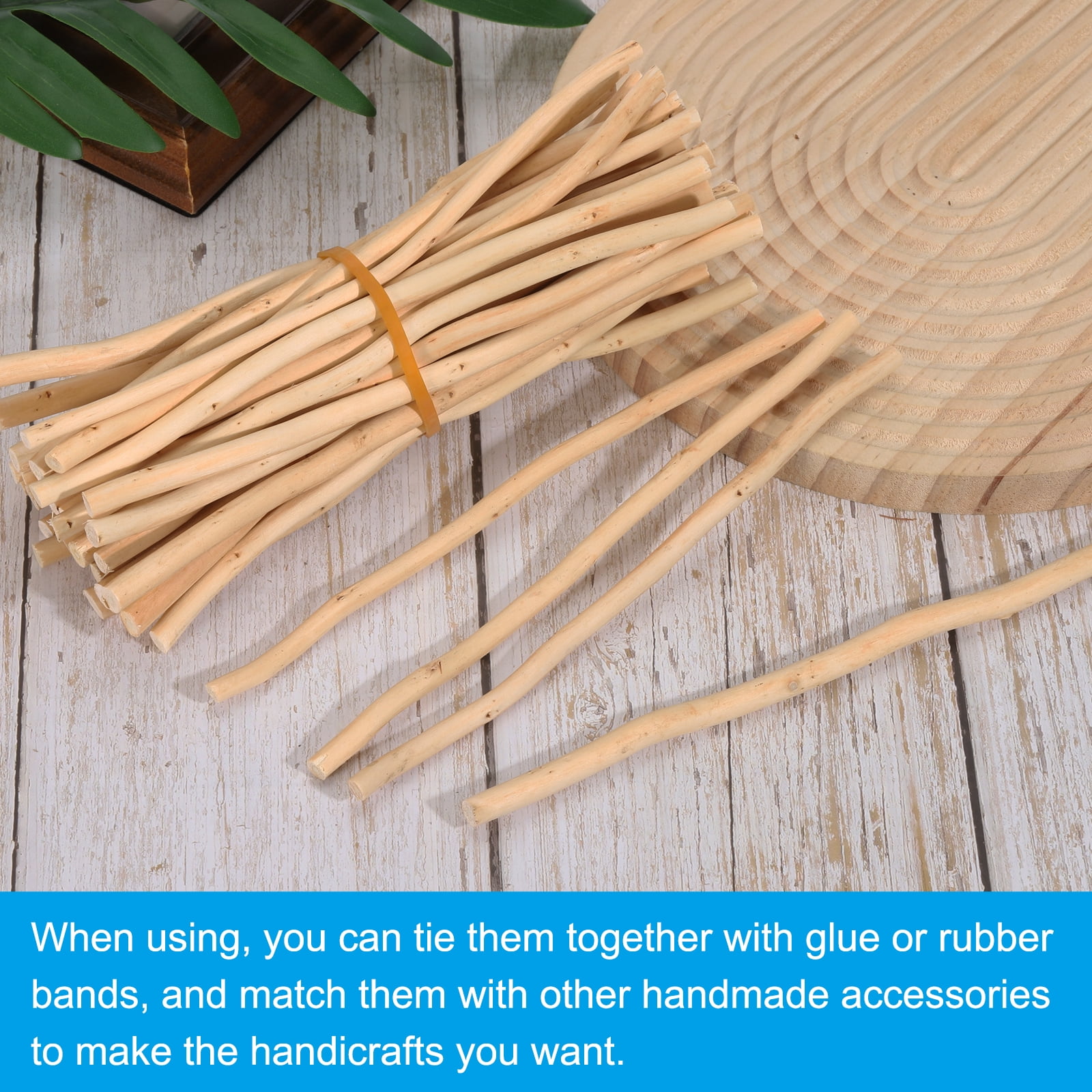 Uxcell 60 Pcs / 30cm Wood Log Sticks, 0.2-0.5inch inch in Diameter Natural Wood Craft Sticks, Dried Wood Sticks Decorative Wood Branch Sticks for DIY Crafts Accessory Photo Props, Wood Color