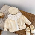 thumbnail image 5 of ZyeKqe Newborn Baby Girls Cardigans Long Sleeve Sweaters Button down Crewneck Knitwear Coat Outwear Fall Winter Clothes, 5 of 9