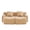 Camel, variant on Teddy Fabric Loveseat, Boneless 2 Seater Sofa, Compact Small Space Couch, No Assembly,Black