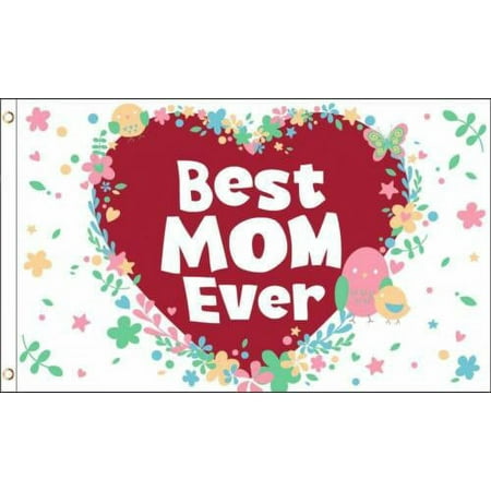 UPC: 0753569846380 | 3×5 Best Mom Ever Flag Happy Mothers Day Flag