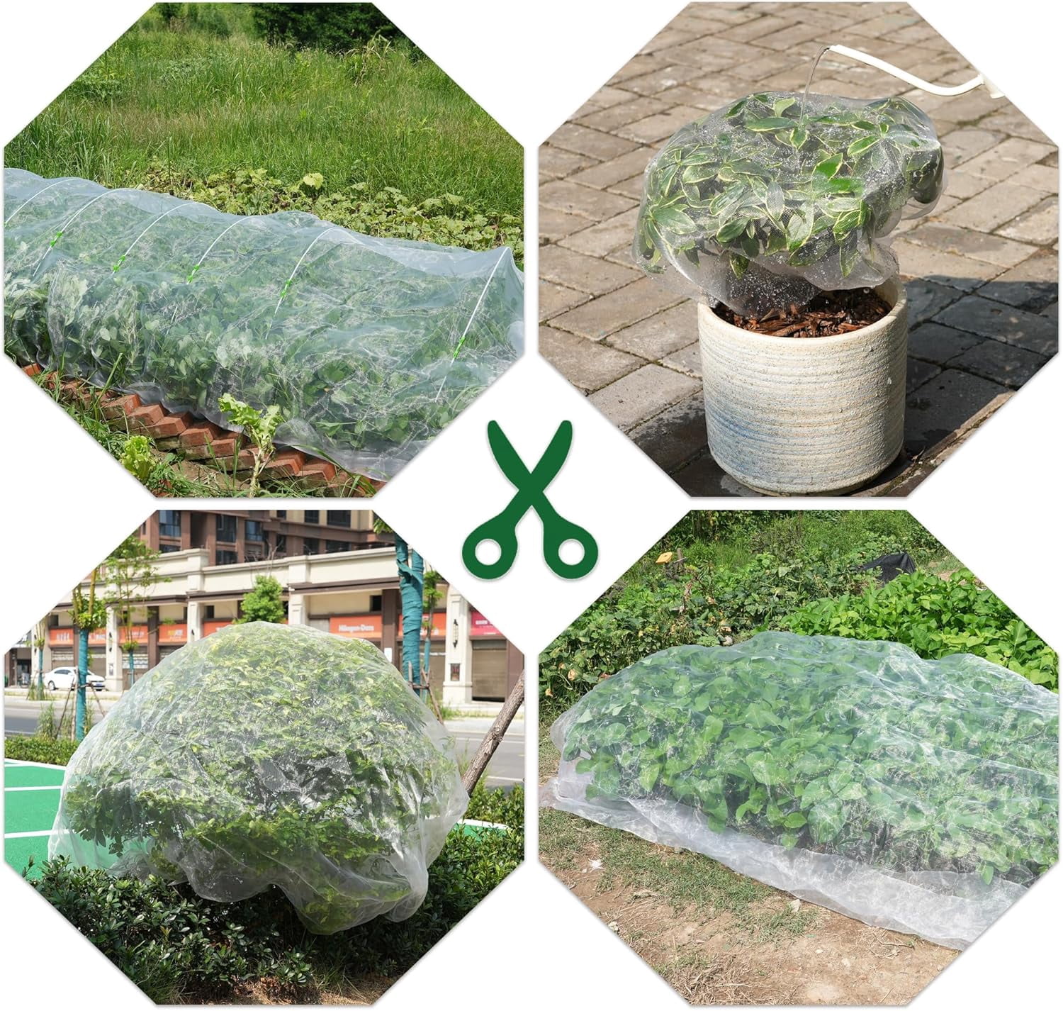 Garden Netting Mesh, Garden Netting Pest Barrier 10x50FT, Ultra Fine Plant Covers Net for Crops Vegetables Fruit Flower Protection, Row Covers Fabric Netting for Outdoor Patio Greenhouse Use