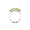 thumbnail image 4 of 3.35 Carat (Ctw) Lab-Created Three Stone Peridot Heart Ring in Sterling Silver for Women, 4 of 6