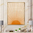 thumbnail image 2 of Designart 'Orange Sun Print On Beige III' Modern Framed Canvas Wall Art Print, 2 of 5