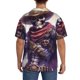 thumbnail image 3 of Balery Cool Skull Cowboy Camisa Casual de Manga Corta con Botones para Hombre, Texturizada, Estilo Cubano, para Playa, Verano-Medium, 3 of 5