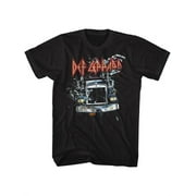 Def Leppard 1980's Heavy Hair Metal Band Through Night 2-Sided Adult T-Shirt LGT