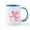 White/Blue Inside, variant on - Stealing Hearts Like Cupid - 11 oz Ceramic Mug - Novelty Coffee Tea Cup