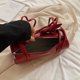 thumbnail image 2 of Bolso Hombro Lindo para Mujer Con Cierre Y Lazo Axila Femenino (L) Rojo, 2 of 5