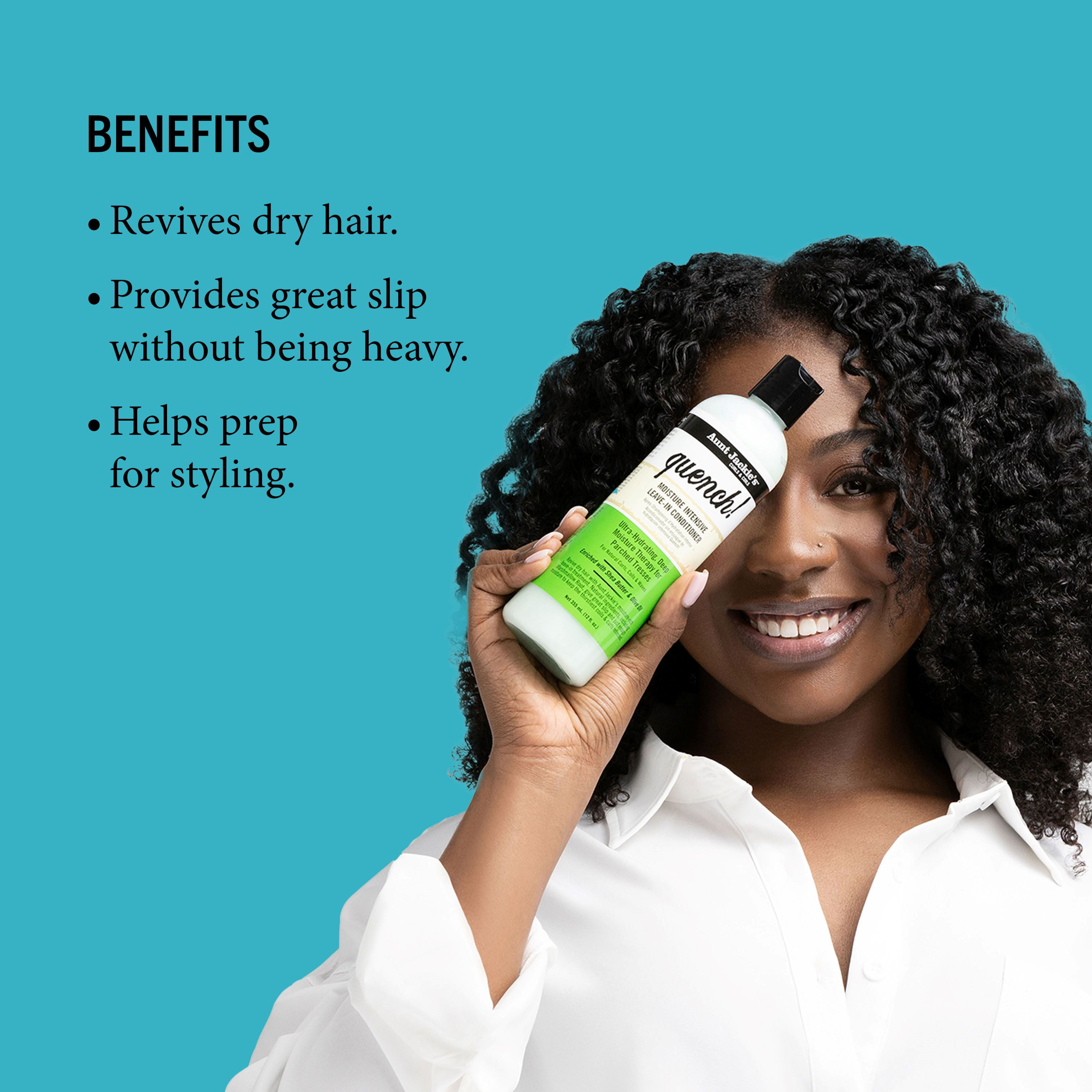 Aunt Jackies Curls & Coils Quench Moisture Intensive Leavein Conditioner, 12 fl oz  (图4)