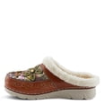 thumbnail image 3 of Spring Step L'Artiste Honestela Women’s Embossed Leather Clogs with Tapestry Upper - Sherpa Lined Slip-On for Warmth and Cushioned Wedge Heel Comfort Clog, 3 of 9