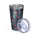 thumbnail image 2 of 16oz Tumblers Dark Blue Christmas Pattern Stainless Steel Vacuum Insulated Double Wall Travel Tumbler Cups Mug with Lid and Straw,Cleaning Brush for Coffee,Tea, 2 of 4