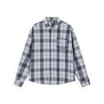 thumbnail image 5 of YFNNUP Big and Tall Plaid Shirts for Men Casual Button Down Shirt Oversize Lapel Long Sleeve Tshirt 2026 Spring Coats Navy XXXXXL, 5 of 5
