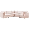 thumbnail image 1 of Meridian Furniture Jacob Pink Velvet Modular Sectional, 1 of 11