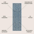 thumbnail image 4 of JONATHAN Y SANTA MONICA 2 x 10 Runner Rug, Charleston Vintage Filigree Textured Weave - Navy/Gray, SMB106D-210, 4 of 6