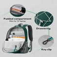 thumbnail image 5 of Waterfly Unisex 12L Small Drawstring Lightweight Hiking Walking Backpack Daypack,Dark Green, 5 of 6