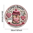 thumbnail image 2 of HELLOYOUNG Cupid Bakery Round Tin Sign 8x8 Inch, Vintage Valentine's Day Metal Wall Decor for Home Office Love Poster Retro Wall Art, 2 of 6